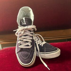 Vans Deep Purple & White High Tops